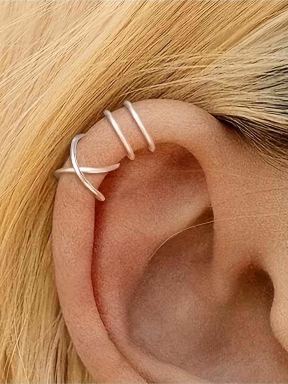 Silver Band Ear Cuff - Minimalist Women’s Jewelry